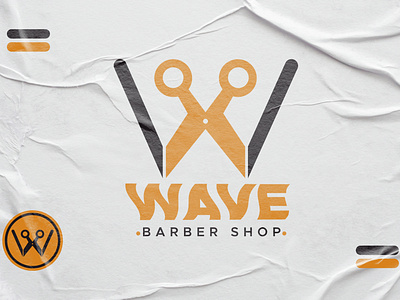 W Wave Barber Shop Logo 2021 design barber shop logo barbershop minimalist logo modern w logo w monogram waves website design