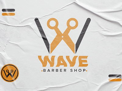 W Wave Barber Shop Logo 2021 design barber shop logo barbershop minimalist logo modern w logo w monogram waves website design