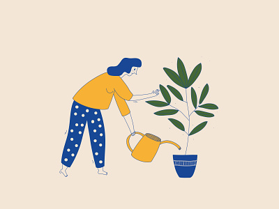 Take care of your plants draw drawing homecare illustration illustrations illustrator plants