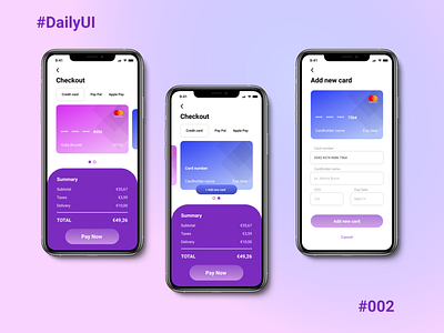 Credit card checkout | DailyUI #002 002 banking checkout creditcard dailyui design ui uidesign uxui visual design