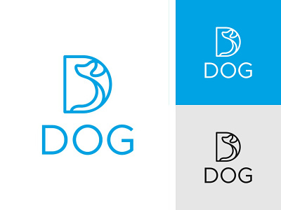 logo 7 dog flat icon logo