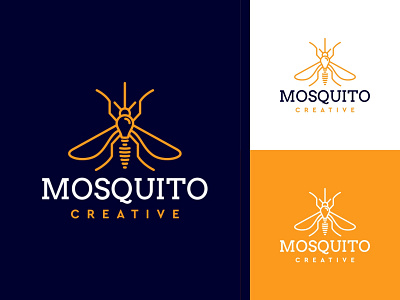 logo 8 design flat icon idea logo mosquito