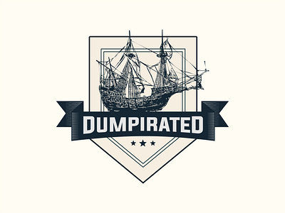 Illustration sailing boat vintage logo vector