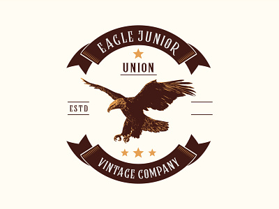 Illustration eagle vintage logo vector