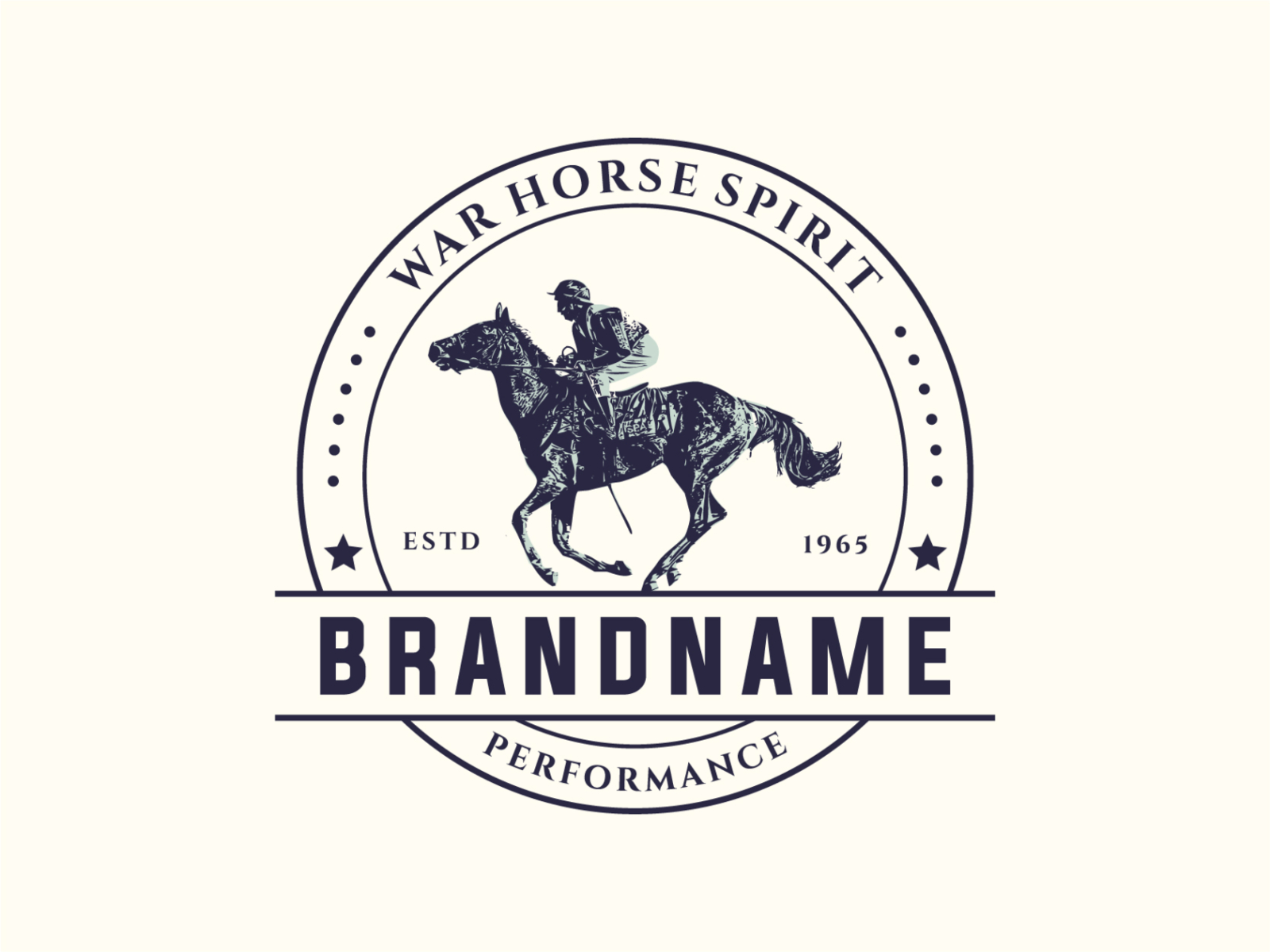 Princess horse riding logo design template Vector Image