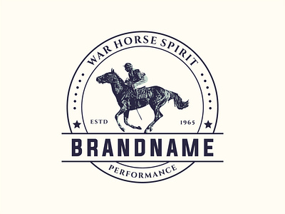 Illustration horse racing vintage logo badge competition concept design equestrian equine event fast horse horseman icon illustration label polo retro ribbon rider riding run silhouette stick