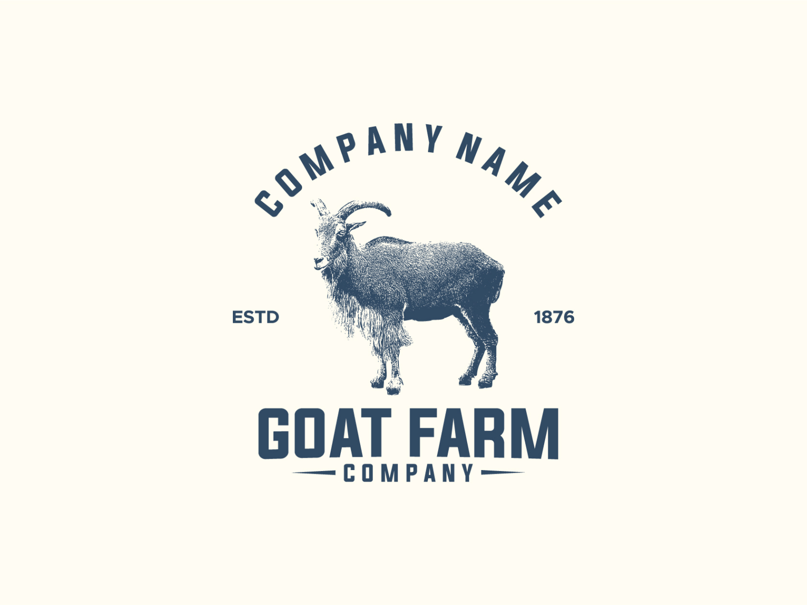 Goat Farm Field Vector Icon Logo Design Simple Flat Style Stock Vector by  ©great19 239797646