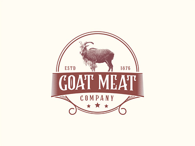 Goat Farm vintage logo animal background business drawing engraving farm food goat graphics hand hand drawing label logo restourant retro sketch stamp sticker typography vintage