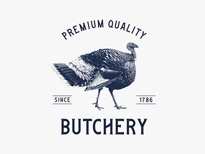 Butcher Shop turkey vintage logo animal background beef bird butcher caracter drawing farm handraw lind logotype meat nature retro silhouette stamp template thanksgiving vintage