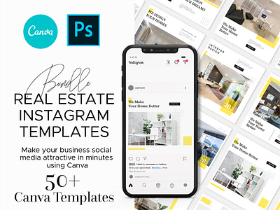 real estate design canva template