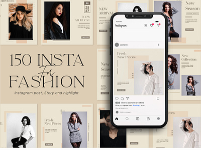 Instagram Creator For Fashion CANVA PS canva design discount fashion instagram instagram post instagram stories minimalist modern promotion sale shop template web