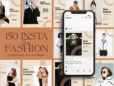 Instagram Creator For fashion CANVA PS branding canva design discount fashion instagram instagram post instagram stories minimalist modern promotion sale shop template trendy