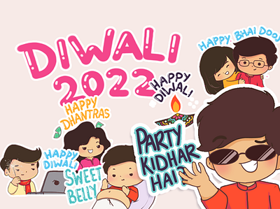 Diwali 2022 GIPHY stickers 2d animation animation chat stickers diwali emoji gif gif animation giphy india sticker