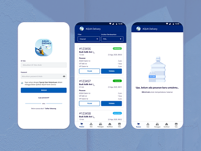 AQUA Delivery Mobile App app delivery app design ui ux