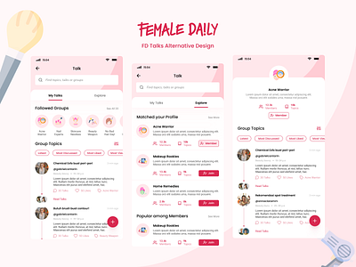 Female Daily FD Talks Alternative Design