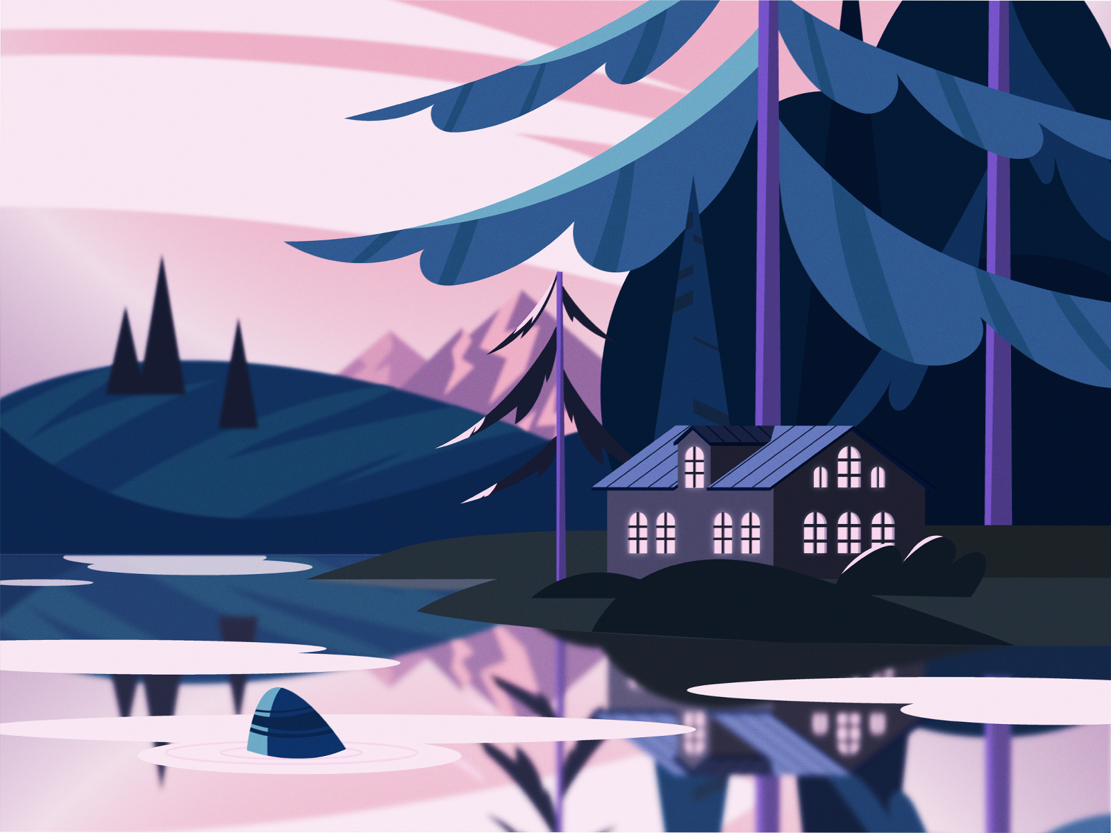 lake house by Milana on Dribbble