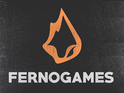 FernoGames Identity ferno fernogames fire mountain orange printvector vector
