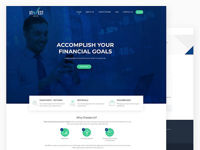 Finance Website UI design development finance website finance website design ui website website ui design