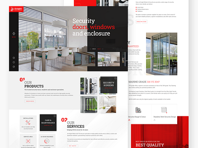 Blinds & Security Website design ui web website ui website ui design