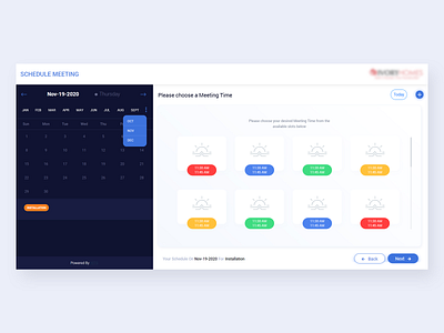 Schedule Page UI