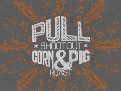 PULL design hand lettering texture type