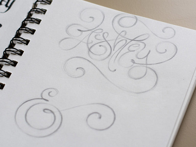 Ashley ampersand drawing lettering sketchbook