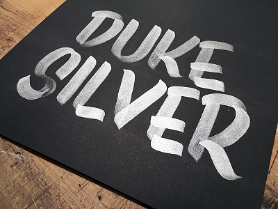 Duke Silver casual duke silver lettering painting parks and rec practice sign lettering single stroke speed stroke