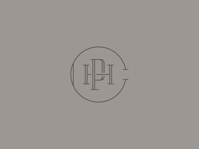 PHC Monogram custom type design gray monogram