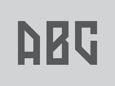 Typeface 1 block display gray industrial typeface