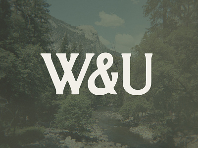W&U ampersand branding flare serif logo monogram rounded