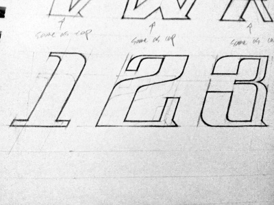 Photo font hand drawn sketches type