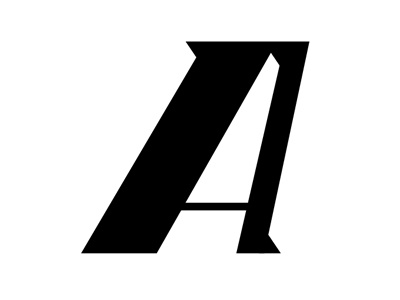 "A" a font letter type