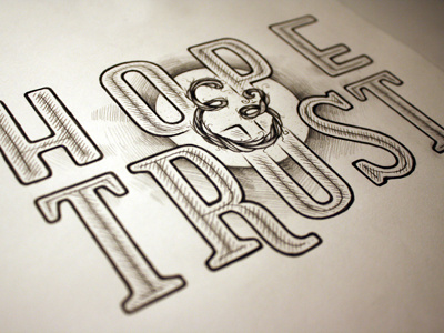 Hope & Trust ampersand hand drawn pencil type