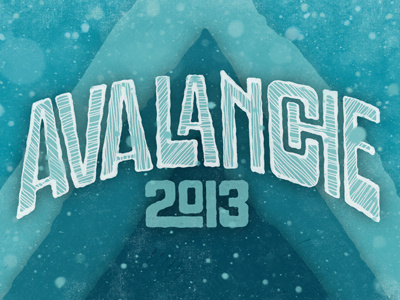 Avalanche event branding hand drawn type