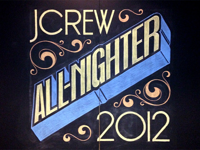 All-Nighter hand lettering chalkboard type