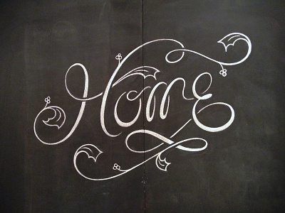 Home hand lettering chalkboard type