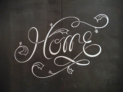 Home hand lettering chalkboard type