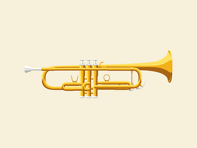 Classic Trumpet design illustration trumpet