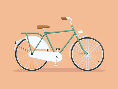 Classic Bicycle bicycle design illustration