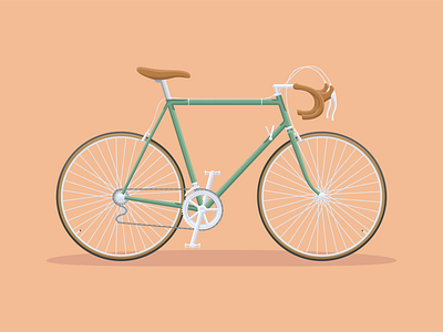 Classic Racing Bicycle bicycle design illustration racing