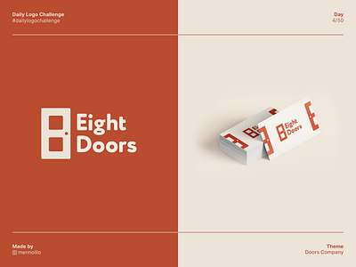 Eight Doors - Single Letter Logo - Daily Logo Challenge daily logo challenge design doors eight eight doors logo logo challenge single letter single letter logo