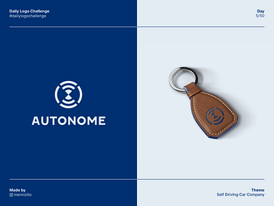 Autonome - Driverless Car Logo - Daily Logo Challenge autonome daily logo challenge design driverless car logo logo challenge onward self driving car vrooom