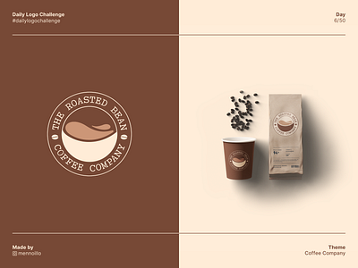 The Roasted Bean - Coffee Company Logo - Daily Logo Challenge bean coffee coffee company daily logo challenge logo logo challenge vector