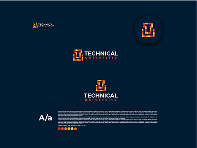 lettermark modern university logo design