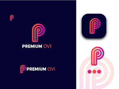 modern p letter logo  design