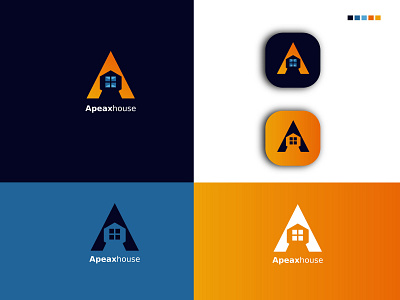 Apeaxhouse modern a lettermark house logo design