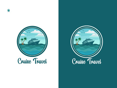 Cruise travel logo design