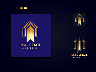real estate logo design luxury gold branding business logo company brand logo coustom logo creative logos design illustration logo logo design luxury logo design real estate logo