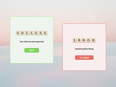 DailyUI 011 daily 100 challenge dailyui11 dailyuichallenge design error minimal success ux