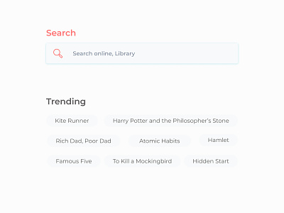 DailyUI-022 Search 022 books booksearch daily 100 challenge dailyui022 dailyuichallenge design library minimal search ui ux